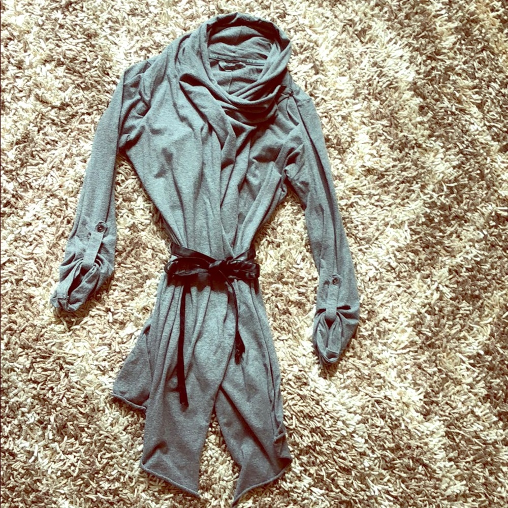 Marc New York Grey Wrap Around with Black Belt